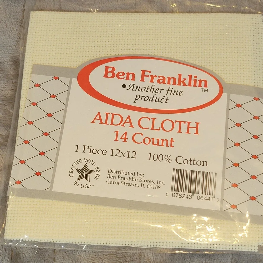 Zweigart Ben Franklin Cross Stitch Fabric‎ Bundle 10pc Multicolor 14 Count Aida